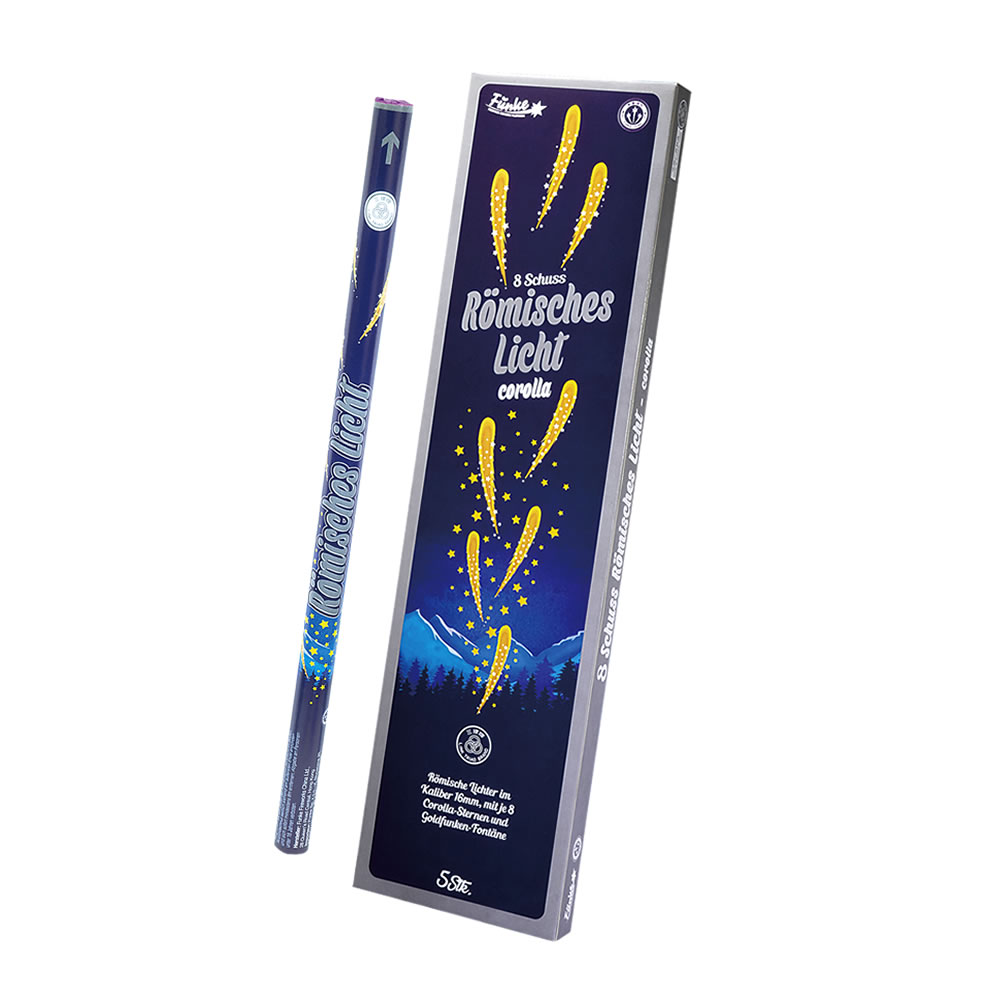 8 Schuss Römisches Licht Kal. C Corolla 5er Packung